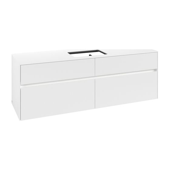 Villeroy & Boch Waschtischunterschrank Collaro C120B0 1600x548x500mm mit Beleuchtung White Matt