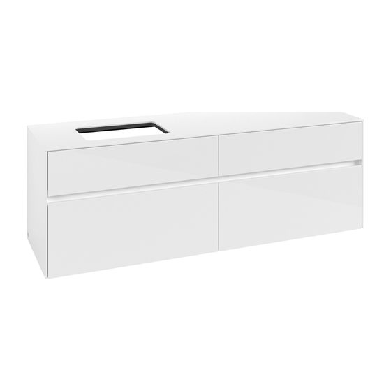 Villeroy & Boch Waschtischunterschrank Collaro C12100 1600x548x500mm Glossy White