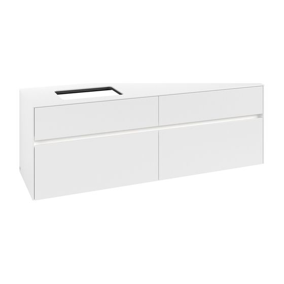 Villeroy & Boch Waschtischunterschrank Collaro C121B0 1600x548x500mm mit Beleuchtung White Matt