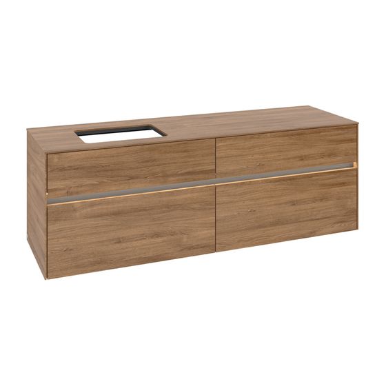 Villeroy & Boch Waschtischunterschrank Collaro C121B0 1600x548x500mm mit Beleuchtung Kansas Oak