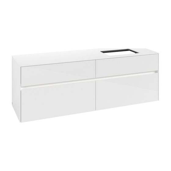 Villeroy & Boch Waschtischunterschrank Collaro C122B0 1600x548x500mm mit Beleuchtung Glossy White