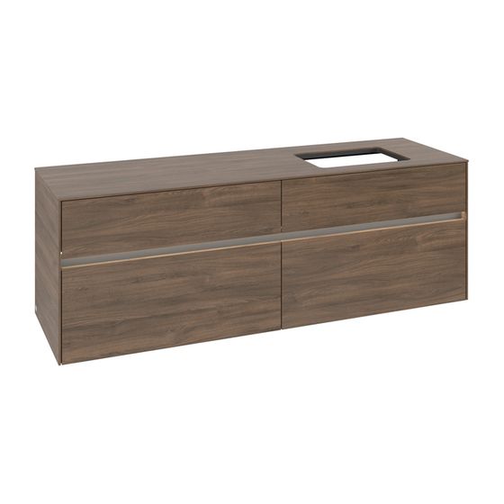 Villeroy & Boch Waschtischunterschrank Collaro C122B0 1600x548x500mm mit Beleuchtung Arizona Oak