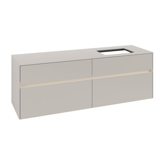 Villeroy & Boch Waschtischunterschrank Collaro C122B0 1600x548x500mm mit Beleuchtung Soft Grey