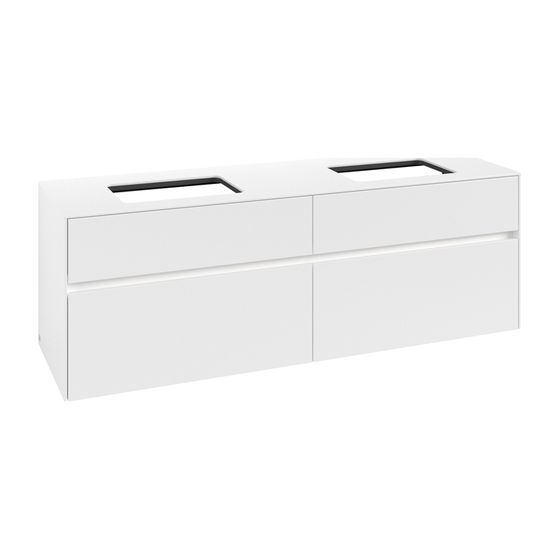 Villeroy & Boch Waschtischunterschrank Collaro C123B0 1600x548x500mm mit Beleuchtung White Matt