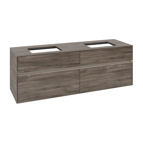 Villeroy & Boch Waschtischunterschrank Collaro C123B0 1600x548x500mm mit Beleuchtung Stone Oak