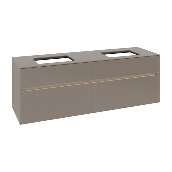 Villeroy & Boch Waschtischunterschrank Collaro C123B0 1600x548x500mm mit Beleuchtung Truffle Grey