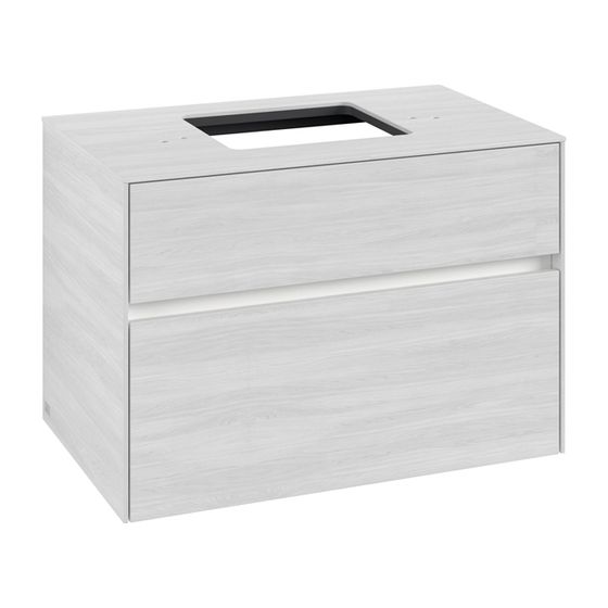 Villeroy & Boch Waschtischunterschrank Collaro C124B0 800x548x500mm mit Beleuchtung White Wood