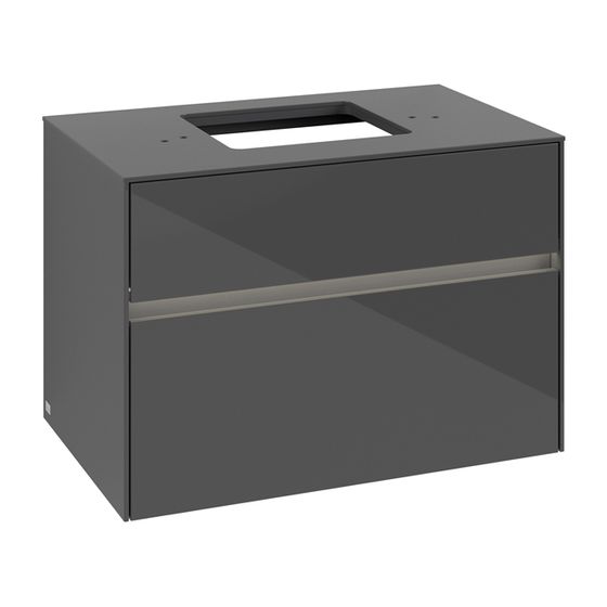 Villeroy & Boch Waschtischunterschrank Collaro C124B0 800x548x500mm mit Beleuchtung Glossy Grey