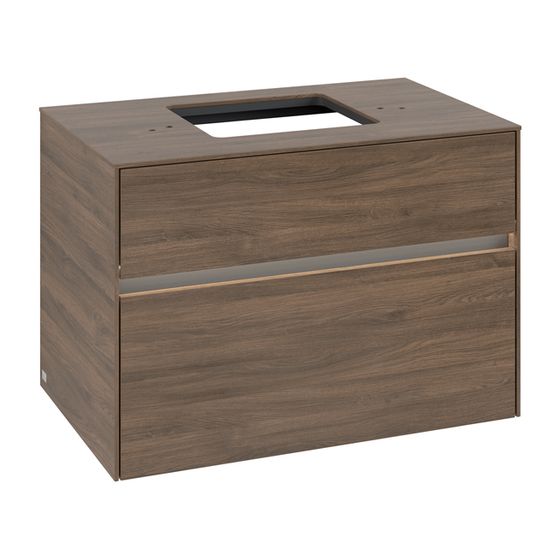 Villeroy & Boch Waschtischunterschrank Collaro C124B0 800x548x500mm mit Beleuchtung Arizona Oak