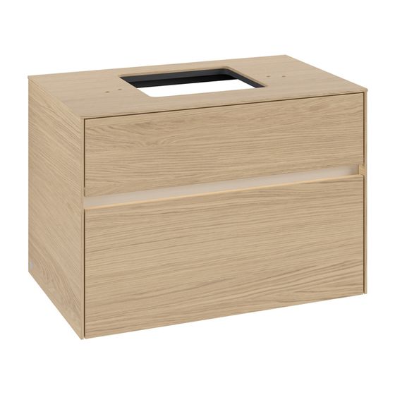 Villeroy & Boch Waschtischunterschrank Collaro C124B0 800x548x500mm mit Beleuchtung Nordic Oak