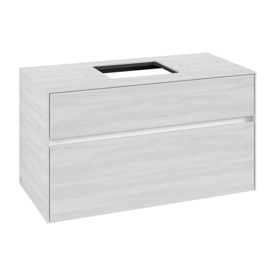 Villeroy & Boch Waschtischunterschrank Collaro C125B0 1000x548x500mm mit Beleuchtung White Wood