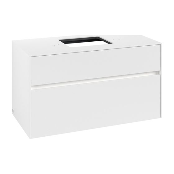 Villeroy & Boch Waschtischunterschrank Collaro C125B0 1000x548x500mm mit Beleuchtung White Matt