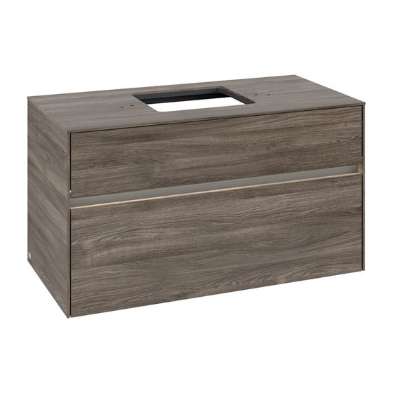 Villeroy & Boch Waschtischunterschrank Collaro C125B0 1000x548x500mm mit Beleuchtung Stone Oak