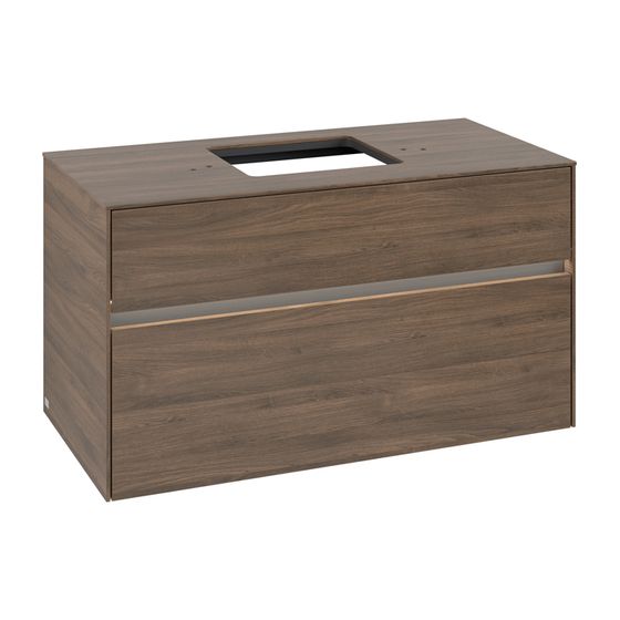 Villeroy & Boch Waschtischunterschrank Collaro C125B0 1000x548x500mm mit Beleuchtung Arizona Oak