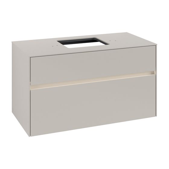 Villeroy & Boch Waschtischunterschrank Collaro C125B0 1000x548x500mm mit Beleuchtung Soft Grey