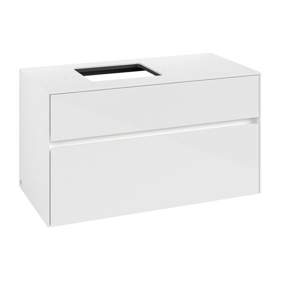 Villeroy & Boch Waschtischunterschrank Collaro C126B0 1000x548x500mm mit Beleuchtung Glossy White