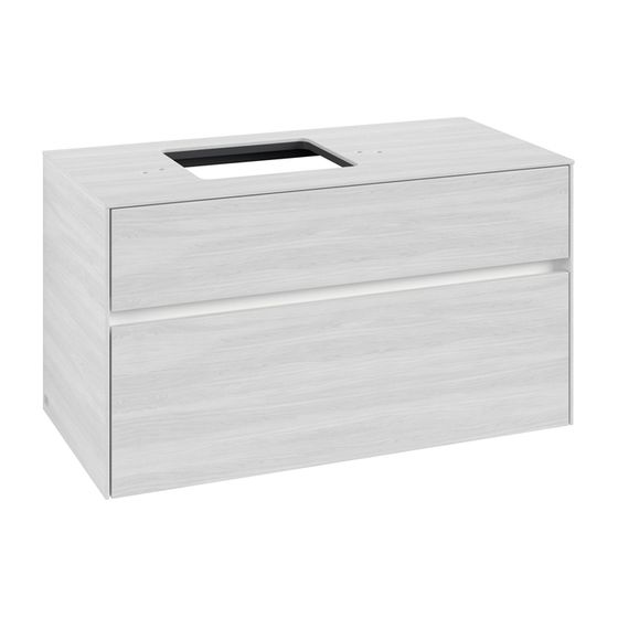 Villeroy & Boch Waschtischunterschrank Collaro C126B0 1000x548x500mm mit Beleuchtung White Wood