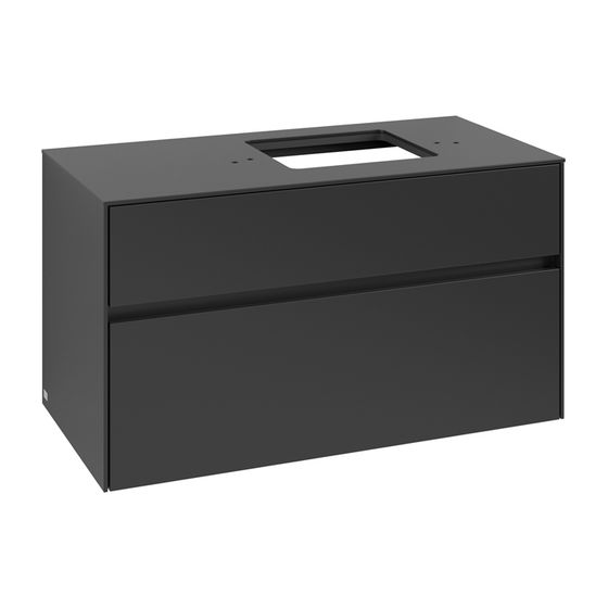 Villeroy & Boch Waschtischunterschrank Collaro C12700 1000x548x500mm Black Matt Lacquer