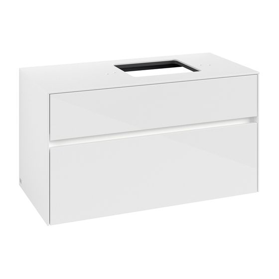 Villeroy & Boch Waschtischunterschrank Collaro C127B0 1000x548x500mm mit Beleuchtung Glossy White