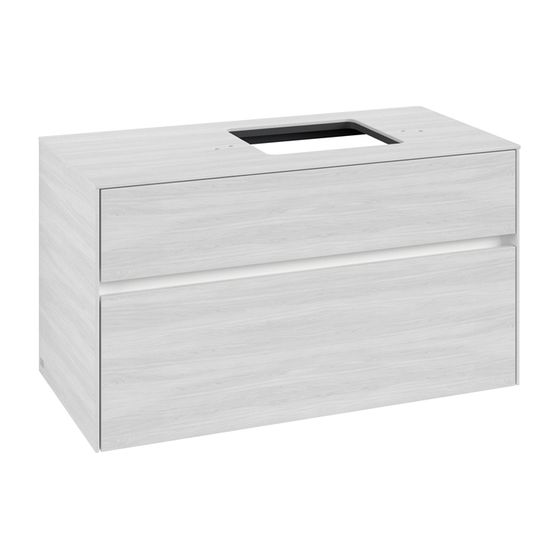 Villeroy & Boch Waschtischunterschrank Collaro C127B0 1000x548x500mm mit Beleuchtung White Wood