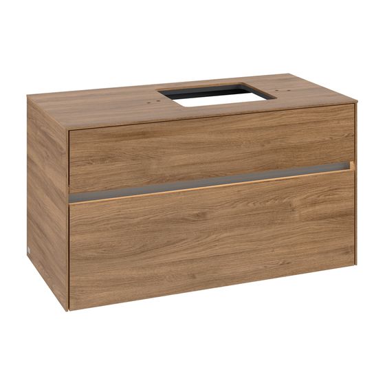 Villeroy & Boch Waschtischunterschrank Collaro C127B0 1000x548x500mm mit Beleuchtung Kansas Oak