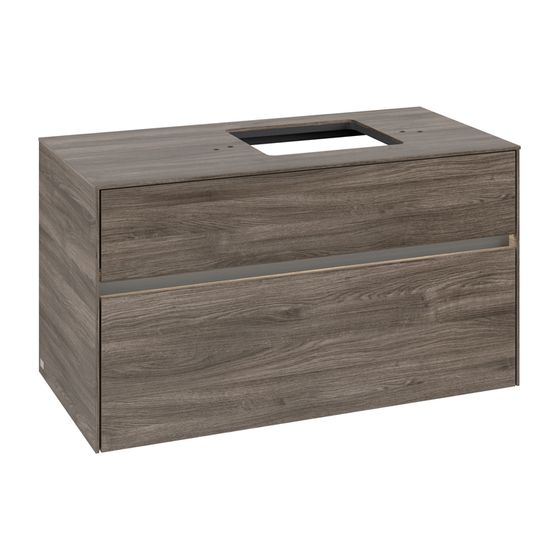 Villeroy & Boch Waschtischunterschrank Collaro C127B0 1000x548x500mm mit Beleuchtung Stone Oak