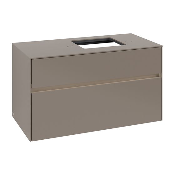 Villeroy & Boch Waschtischunterschrank Collaro C127B0 1000x548x500mm mit Beleuchtung Truffle Grey