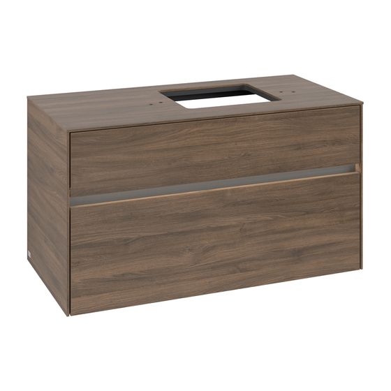 Villeroy & Boch Waschtischunterschrank Collaro C127B0 1000x548x500mm mit Beleuchtung Arizona Oak