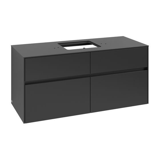 Villeroy & Boch Waschtischunterschrank Collaro C12800 1200x548x500mm Black Matt Lacquer