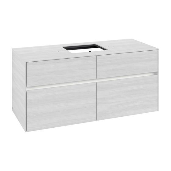 Villeroy & Boch Waschtischunterschrank Collaro C128B0 1200x548x500mm mit Beleuchtung White Wood