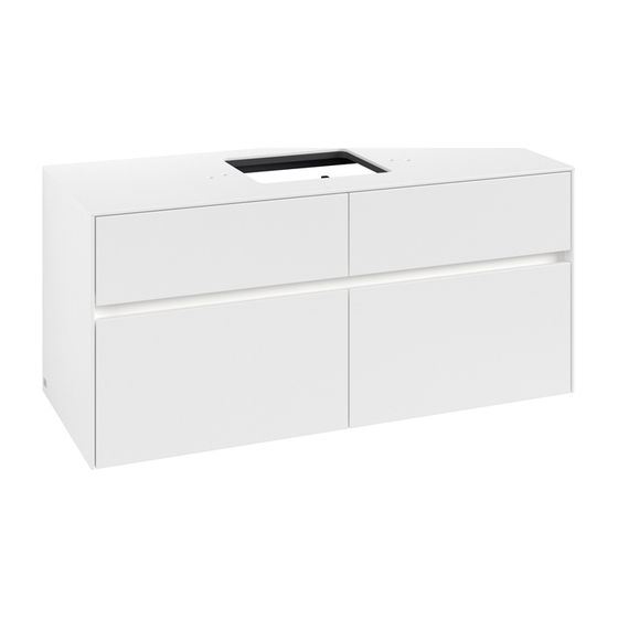 Villeroy & Boch Waschtischunterschrank Collaro C128B0 1200x548x500mm mit Beleuchtung White Matt