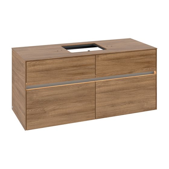 Villeroy & Boch Waschtischunterschrank Collaro C128B0 1200x548x500mm mit Beleuchtung Kansas Oak