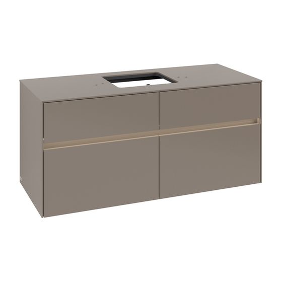 Villeroy & Boch Waschtischunterschrank Collaro C128B0 1200x548x500mm mit Beleuchtung Truffle Grey