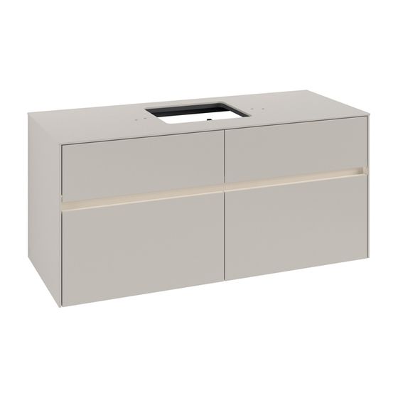 Villeroy & Boch Waschtischunterschrank Collaro C128B0 1200x548x500mm mit Beleuchtung Soft Grey