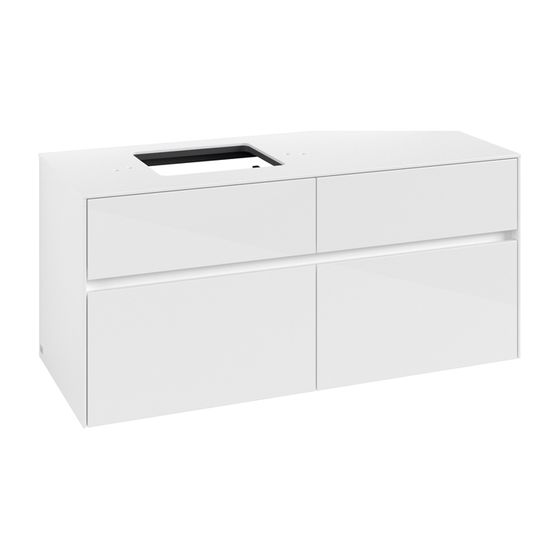 Villeroy & Boch Waschtischunterschrank Collaro C12900 1200x548x500mm Glossy White