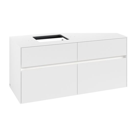 Villeroy & Boch Waschtischunterschrank Collaro C129B0 1200x548x500mm mit Beleuchtung White Matt