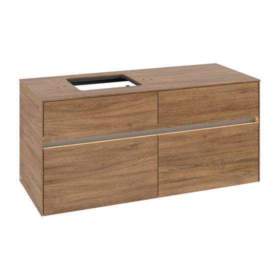 Villeroy & Boch Waschtischunterschrank Collaro C129B0 1200x548x500mm mit Beleuchtung Kansas Oak