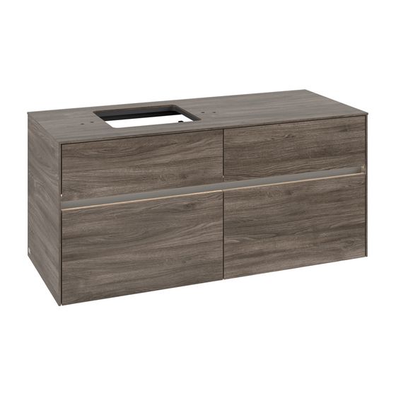 Villeroy & Boch Waschtischunterschrank Collaro C129B0 1200x548x500mm mit Beleuchtung Stone Oak