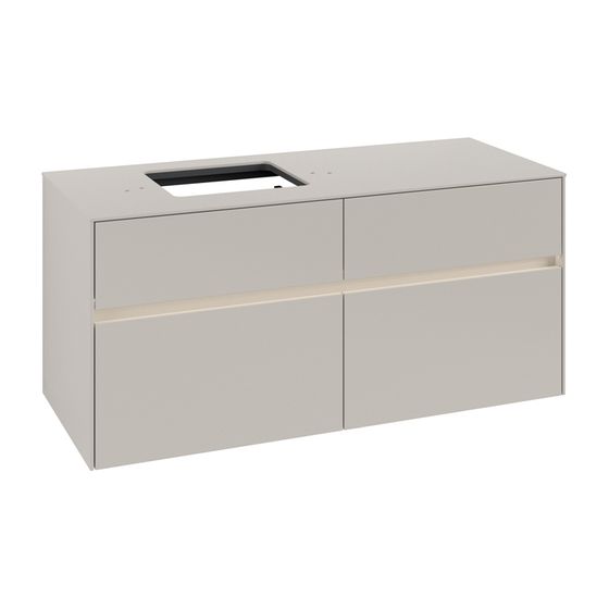 Villeroy & Boch Waschtischunterschrank Collaro C129B0 1200x548x500mm mit Beleuchtung Soft Grey