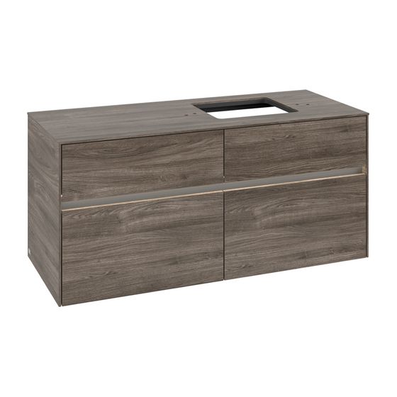 Villeroy & Boch Waschtischunterschrank Collaro C130B0 1200x548x500mm mit Beleuchtung Stone Oak