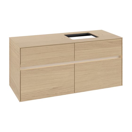 Villeroy & Boch Waschtischunterschrank Collaro C130B0 1200x548x500mm mit Beleuchtung Nordic Oak