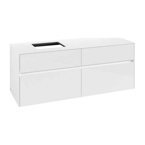 Villeroy & Boch Waschtischunterschrank Collaro C132B0 1400x548x500mm mit Beleuchtung Glossy White