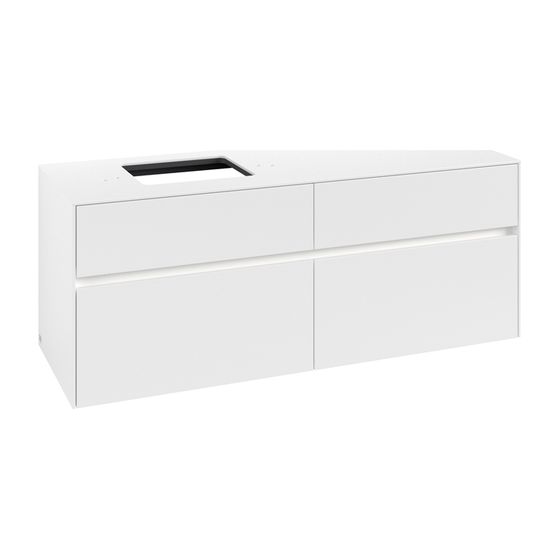 Villeroy & Boch Waschtischunterschrank Collaro C132B0 1400x548x500mm mit Beleuchtung White Matt