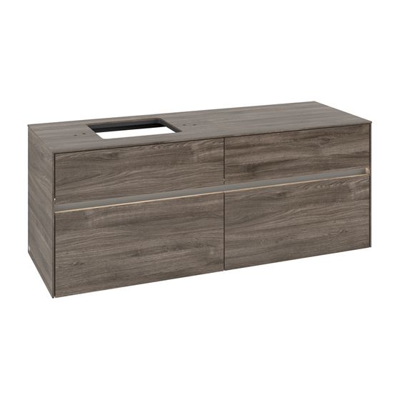 Villeroy & Boch Waschtischunterschrank Collaro C132B0 1400x548x500mm mit Beleuchtung Stone Oak