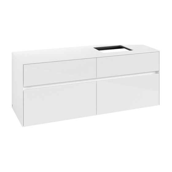 Villeroy & Boch Waschtischunterschrank Collaro C13300 1400x548x500mm Glossy White