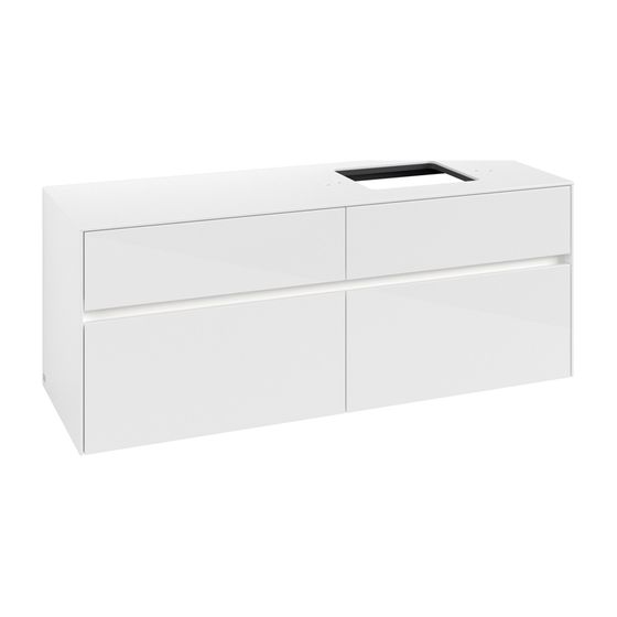 Villeroy & Boch Waschtischunterschrank Collaro C133B0 1400x548x500mm mit Beleuchtung Glossy White