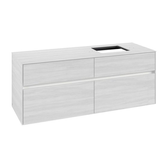 Villeroy & Boch Waschtischunterschrank Collaro C133B0 1400x548x500mm mit Beleuchtung White Wood