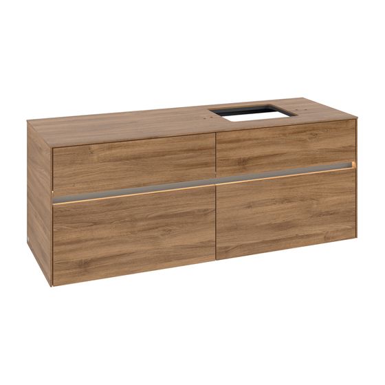 Villeroy & Boch Waschtischunterschrank Collaro C133B0 1400x548x500mm mit Beleuchtung Kansas Oak