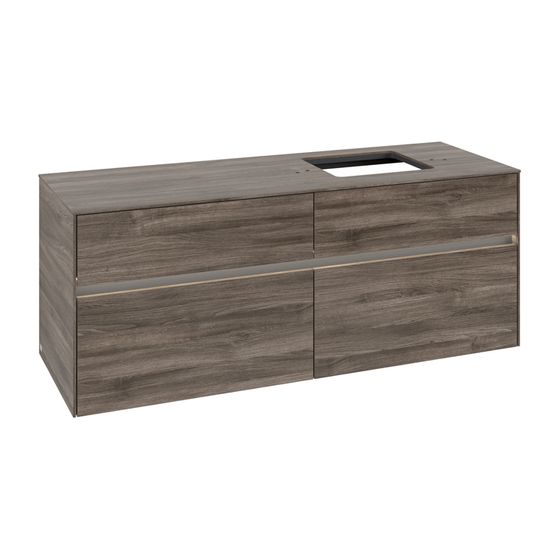 Villeroy & Boch Waschtischunterschrank Collaro C133B0 1400x548x500mm mit Beleuchtung Stone Oak