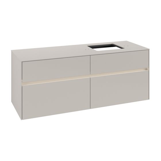 Villeroy & Boch Waschtischunterschrank Collaro C133B0 1400x548x500mm mit Beleuchtung Soft Grey